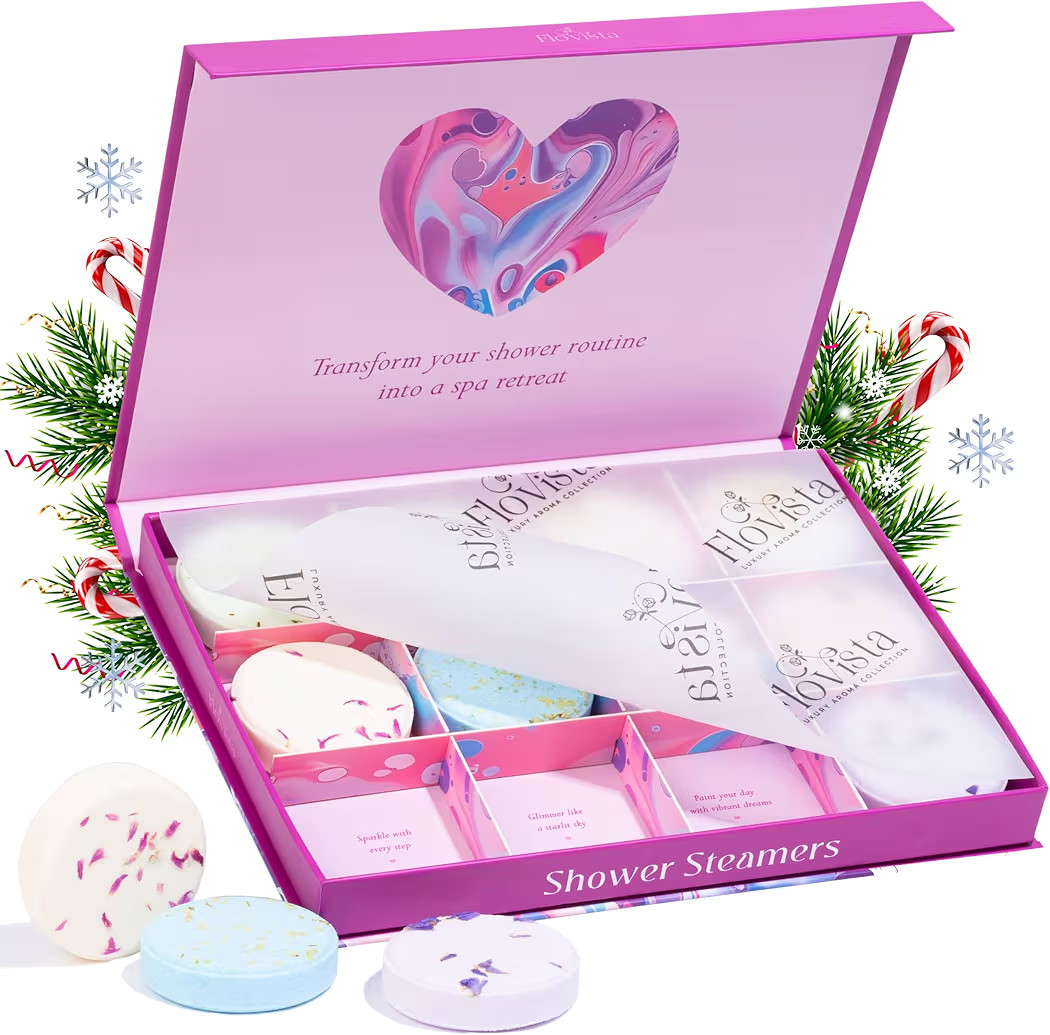 Aromatherapy Shower Steamers Gift Set – 12 Spa Tablets, 6 Scents (Lavender, Mint & Eucalyptus, ... | Amazon (US)