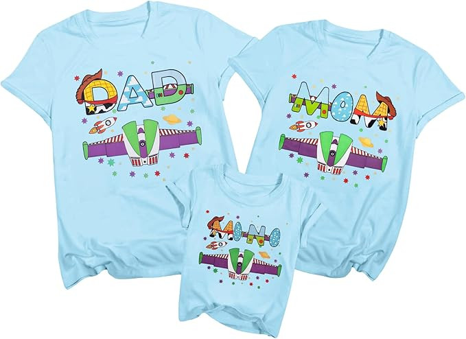 Mommy and Daddy Family Matching Outfits Best Day Ever Vacation Shirts Mom Dad Baby Birthday Carto... | Amazon (US)