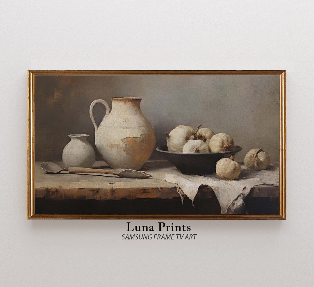 Samsung Frame TV Vintage Art | Pumpkins and Pottery Painting | DIGITAL DOWNLOAD | Neutral Fall Ar... | Etsy (US)