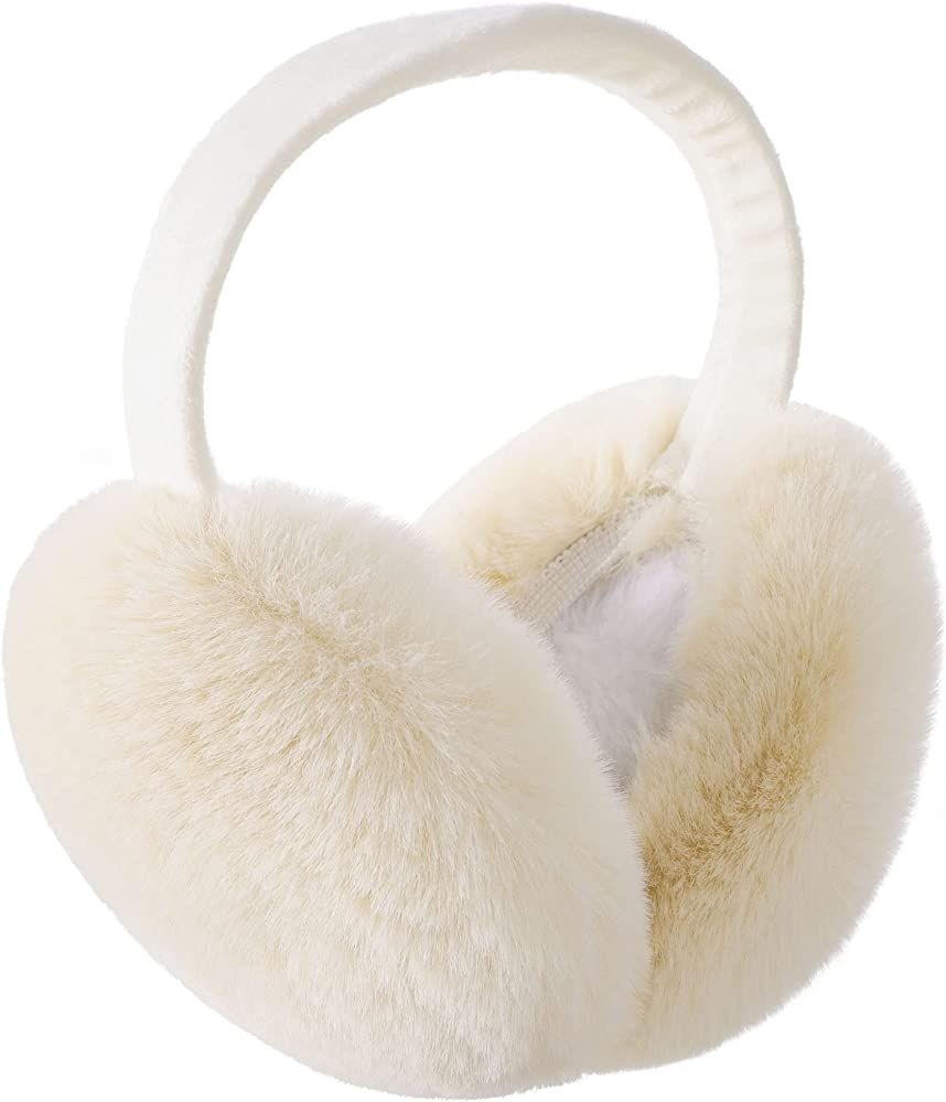 Amazon.com: Winter Ear Muffs For Women Girls Ladies Earmuffs Foldable Soft Fluffy Earmuffs Packab... | Amazon (US)