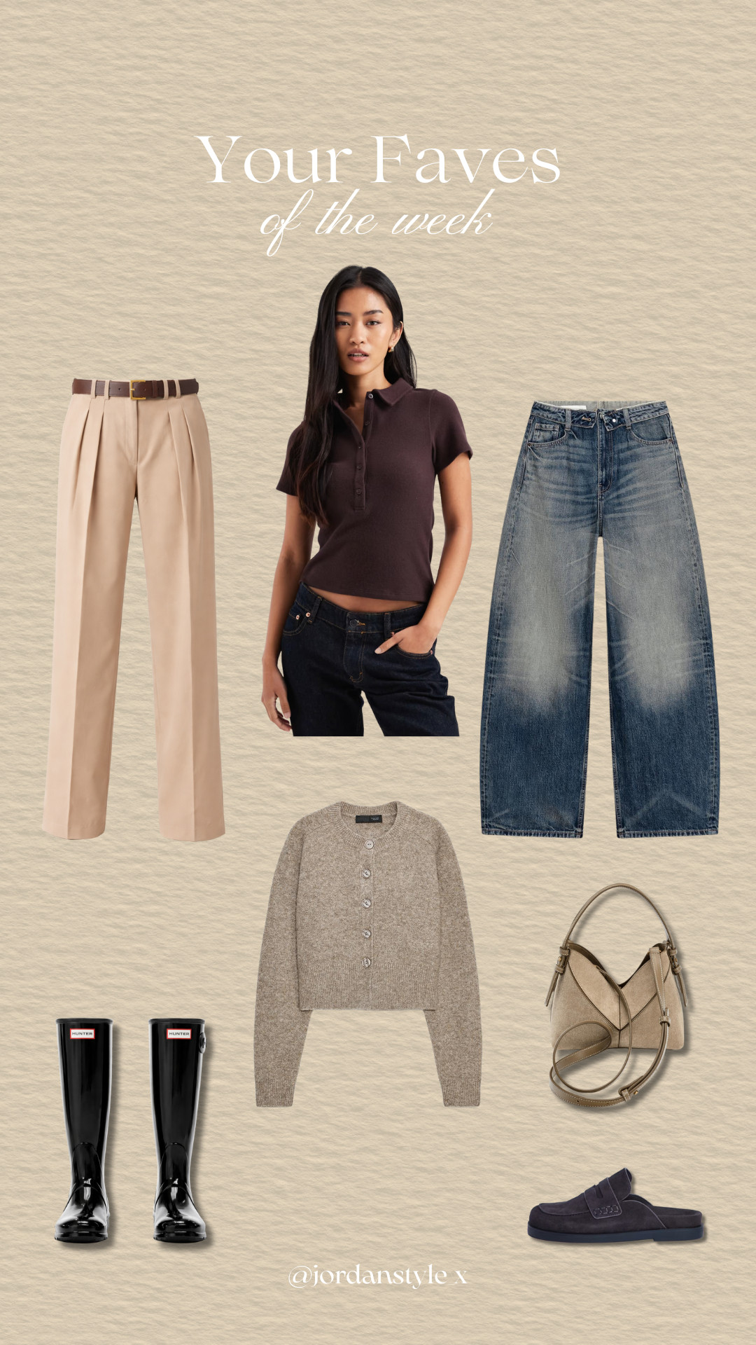 Topstitch Mini Tote, Tall Glossy Wellies, Soft Knit Cardigan, Folded-Waist Jeans, Tailored Trousers, Ribbed Top, Suede Clogs, Zara, ASOS 

 #LTKuk #LTKwinter #LTKstyletip