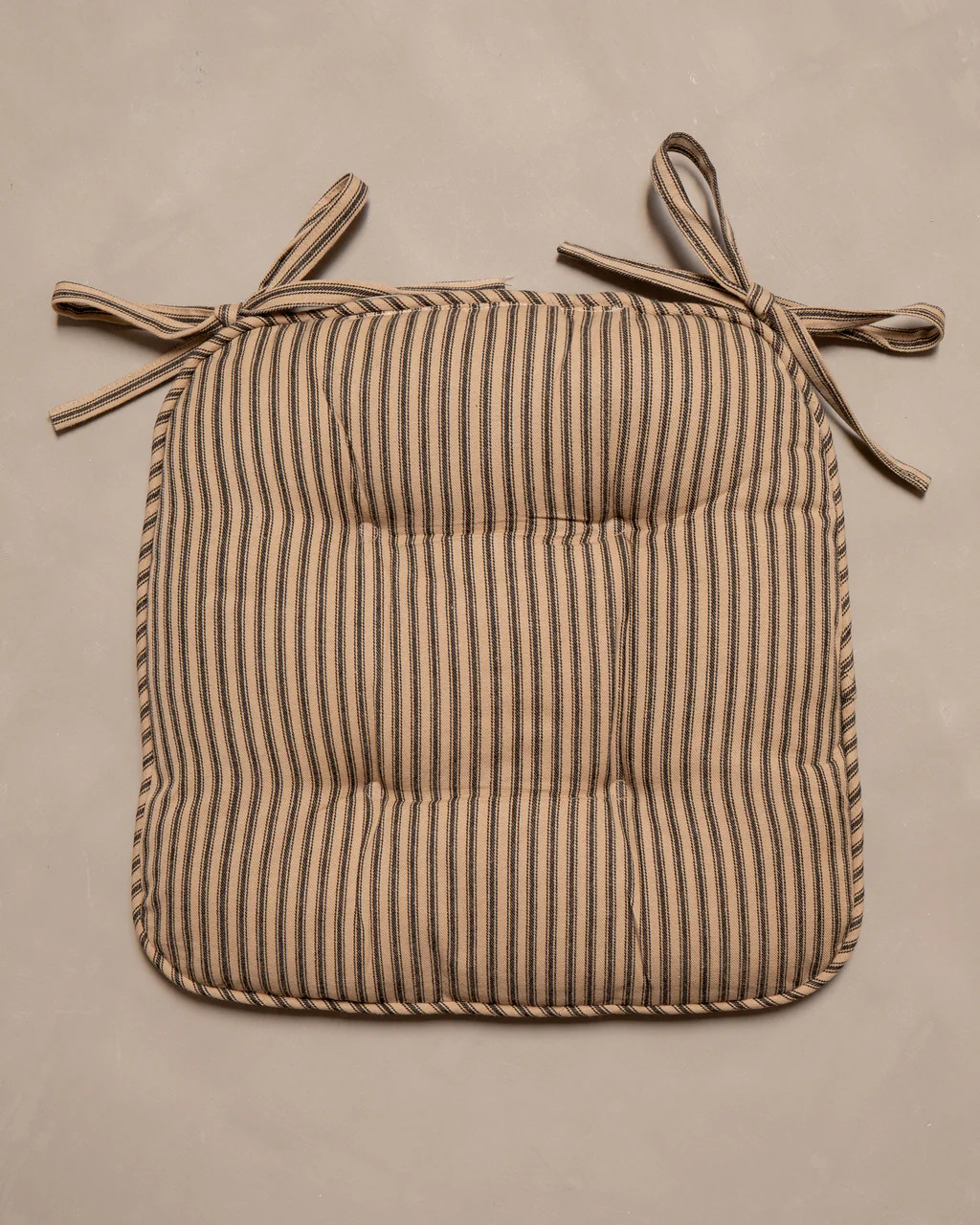 Country Ticking Stripe Seat Cushion | The Vintage Rug Shop