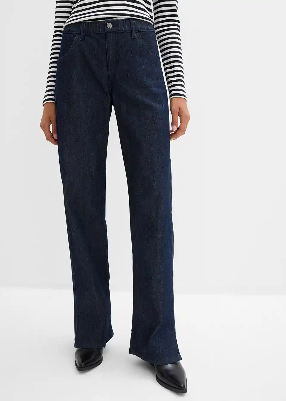 Wide-Leg-Jeans High Waist, Bequembund | Bonprix DE