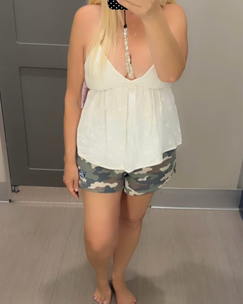 Target summer outfit 🤍🌿

This cream halter top paired with camo shorts is the perfect mix of feminine and casual. Such an easy outfit for errands, vacations, brunch, and everyday summer wear.

#LTKootd #LTKOver40 #LTKPetite