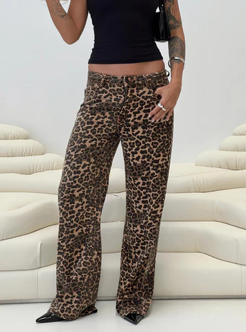 Top Model Jeans Leopard | Princess Polly US