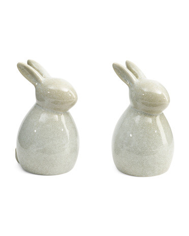 Set Of 2 Glossy Ceramic Bunnies | Decor | Marshalls | Marshalls