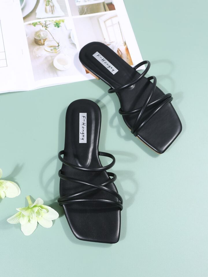 Criss Cross Slide Sandals | SHEIN