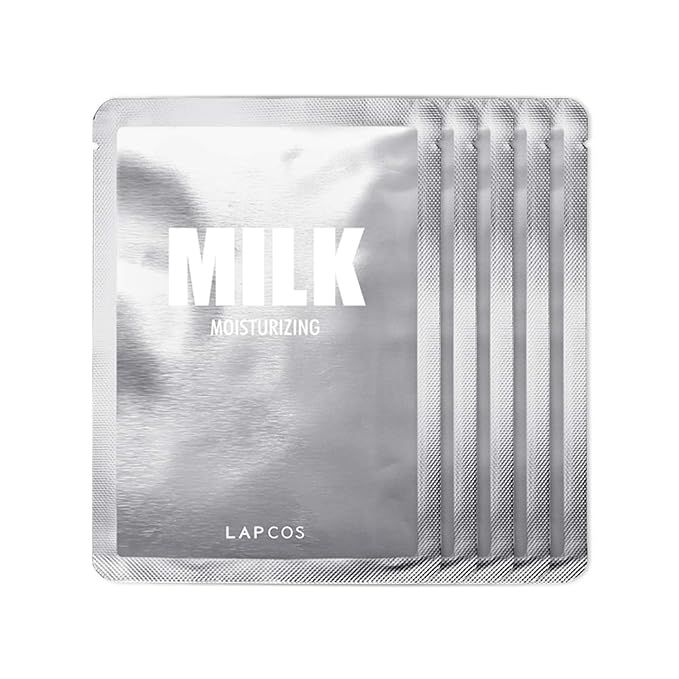 LAPCOS Milk Sheet Mask, Moisturizing Daily Face Mask to Replenish and Restore Dry Skin, Korean Be... | Amazon (US)