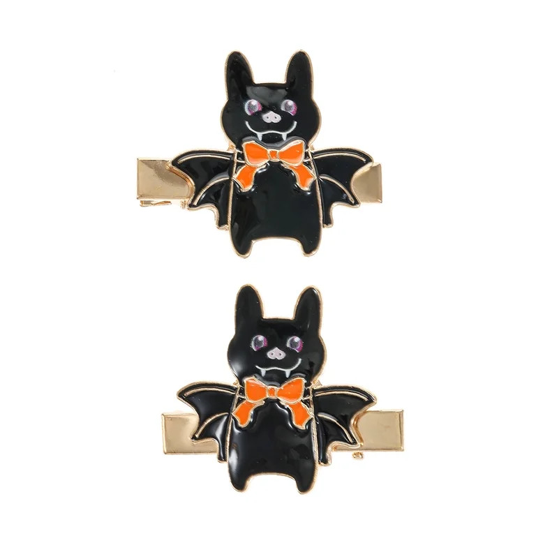 Way to Celebrate Bat Halloween Hair Clip Set, 2 Pieces | Walmart (US)