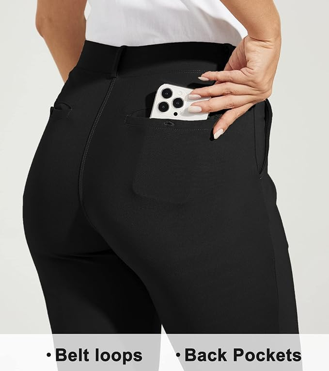 Willit Women's Yoga Dress Pants Skinny Work Slacks Slim Fit Stretch Office Casual Pants Petite/Re... | Amazon (US)