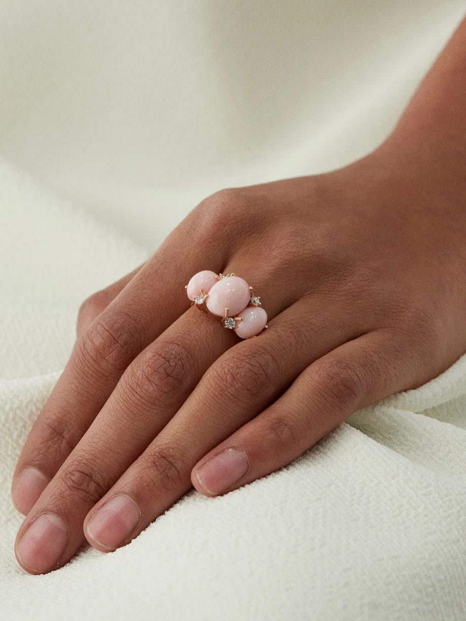 Gemmy Gem opal, diamond & 18kt rose-gold ring | Irene Neuwirth | Matches (US)