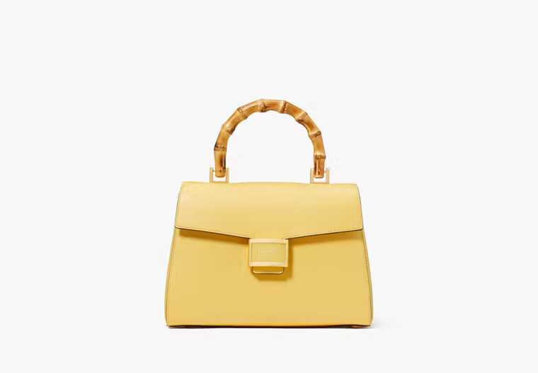 Katy Textured Leather Bamboo Medium Top-handle Bag | Kate Spade (US)