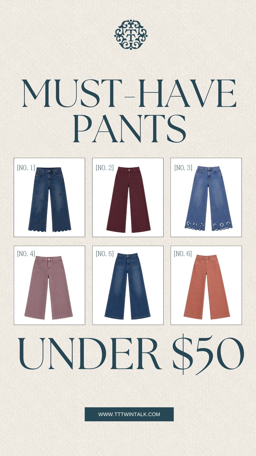 We found six must-have pants under $50, with wide-leg, cropped, and detailed styles that are easy to work into your wardrobe. We love these affordable pants for creating everyday outfits without spending a lot. These Amazon fashion finds make it easy to add a few new styles to your closet.

#LTKSeasonal #LTKOver40 #LTKMidsize
