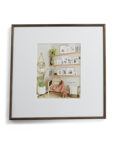 16x16 Matted To 8x10 Thin Bullnose Edge Wall Portrait Frame | TJ Maxx
