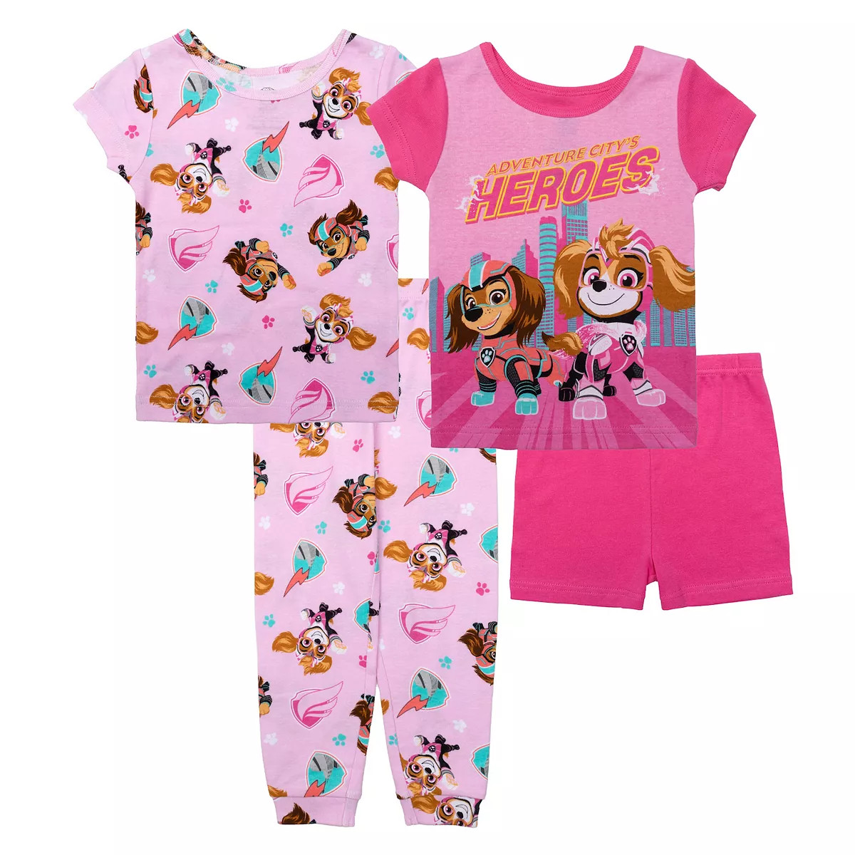 Toddler Girl Paw Patrol 4-Piece "Adventure City's Heroes" Pajama Set | Kohl's