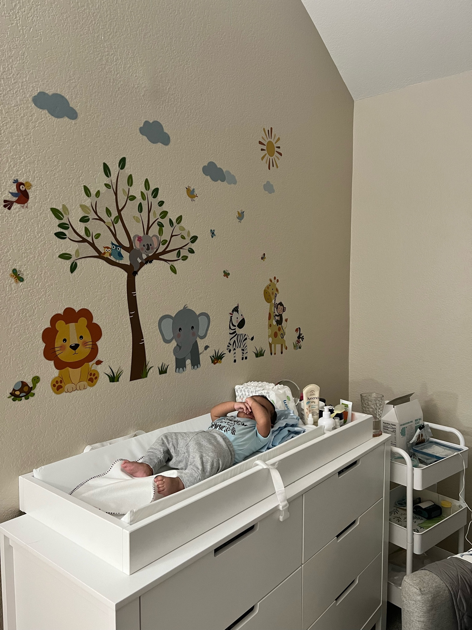 What’s on my diaper changing table!

1. Diapers - normal and overnights
2. Water Wipes
3. Diaper balm
4. Aquaphor
5. Body lotion
6. Massage oil

All products linked!

#newmom #babyproducts #postpartum


#LTKHome #LTKKids #LTKBaby