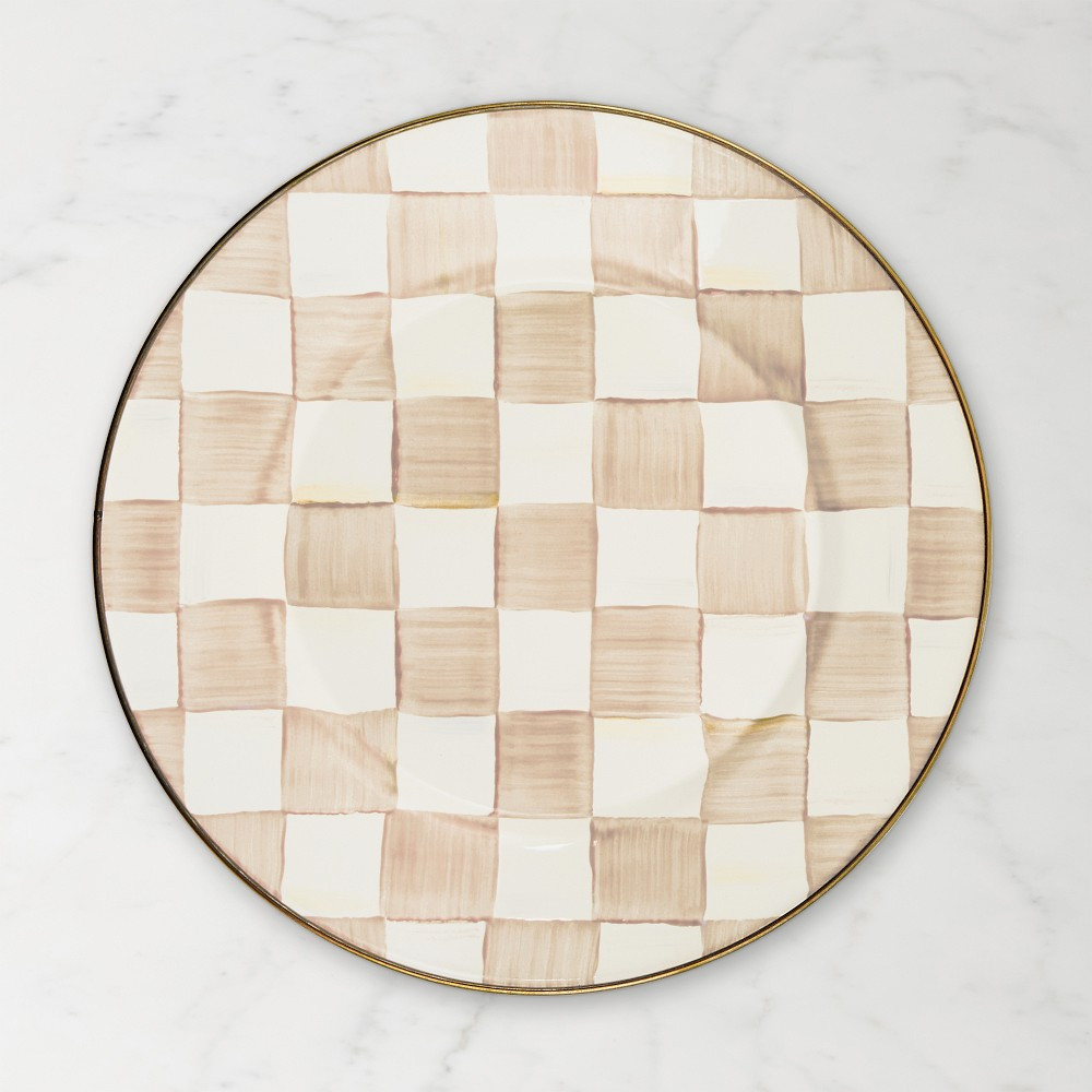 MacKenzie-Childs Mocha Check Dinner Plates, Set of 4 | Williams-Sonoma