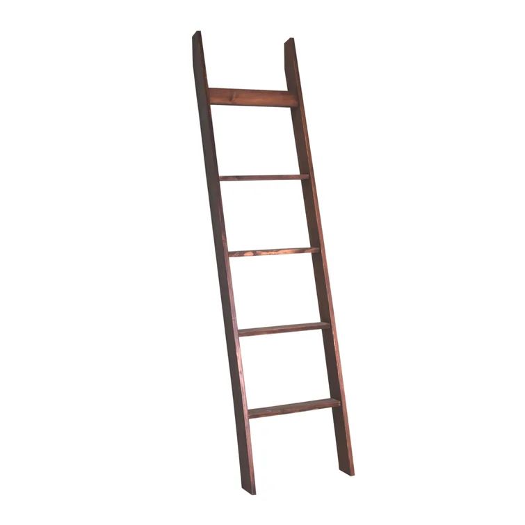 Rustic Grain Collection 72'' Tall Solid Wood Blanket Ladder | Wayfair North America
