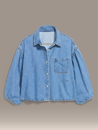 Old Navy x Christopher John Rogers Oversized Button-Down Jean Shirt | Old Navy (US)