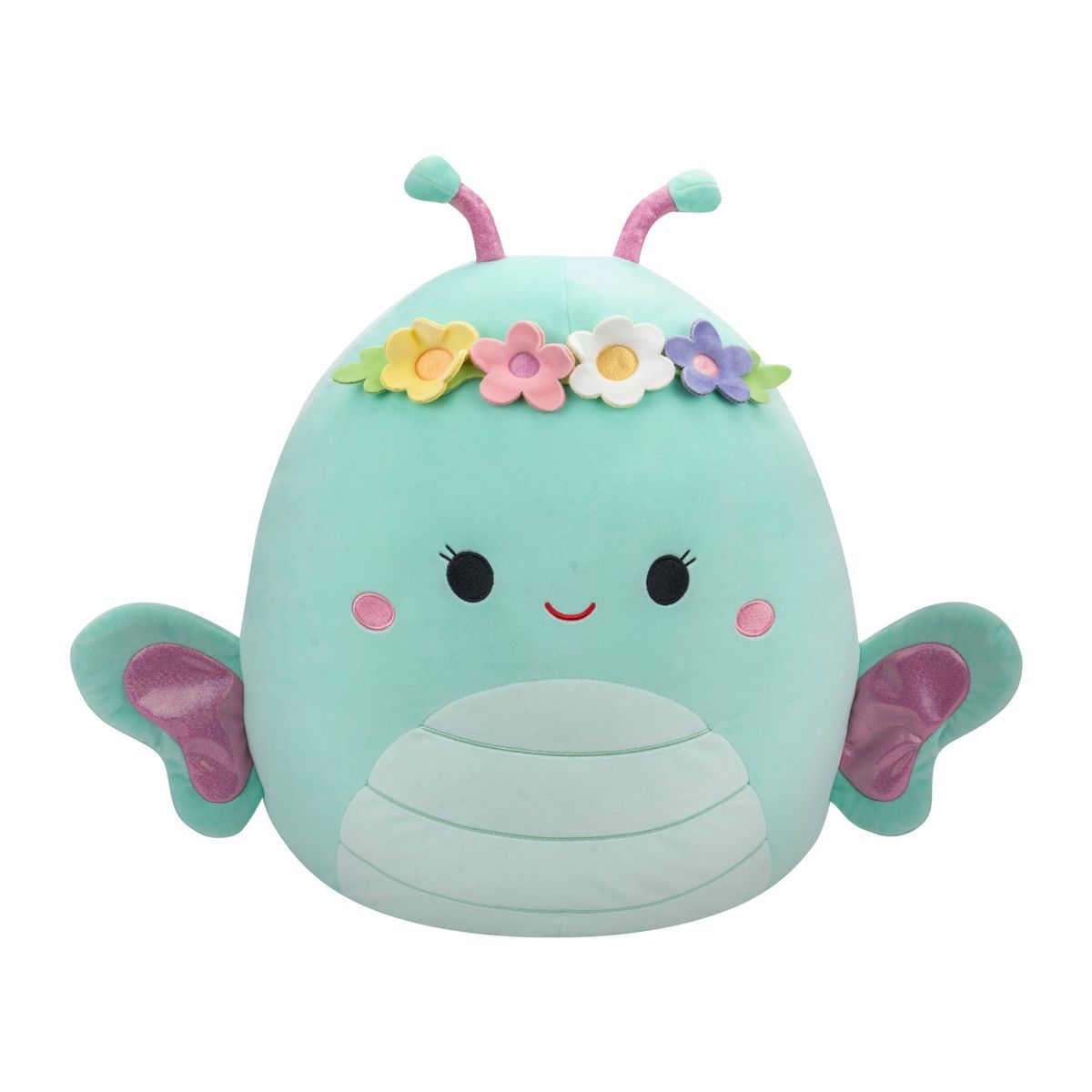 Squishmallows 16" Reina Seafoam Green Butterfly with Flower Crown Large Plush | Target