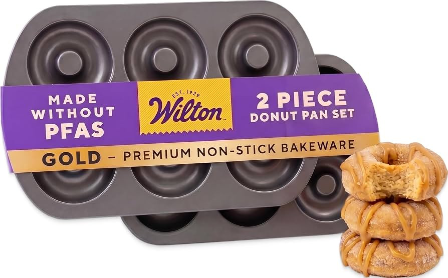 Wilton Gold Non-Stick Donut Pan Set, Made Without PFAS, 2-Piece | Amazon (US)