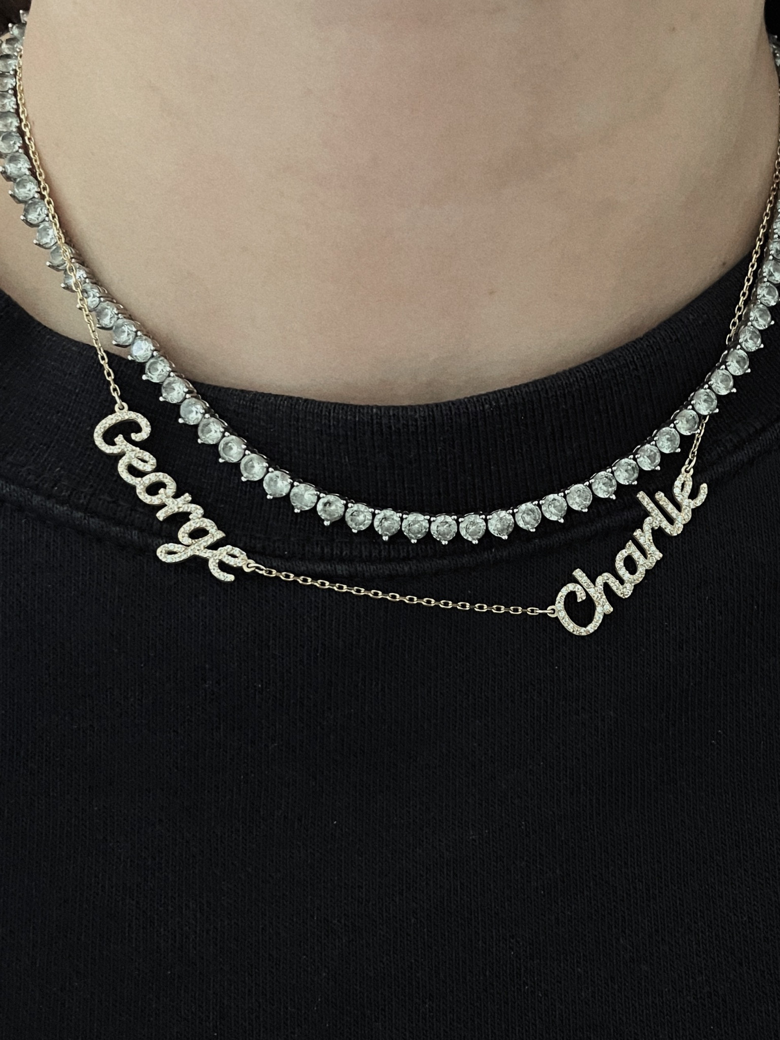 Diamond tennis necklace and name plate necklace for Mother’s Day  

#LTKGiftGuide #LTKunder100