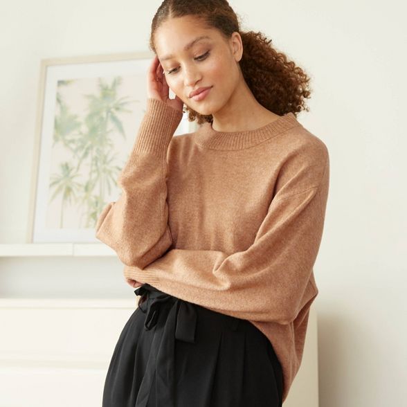 Women's Slouchy Crewneck Pullover Sweater - A New Day™ | Target