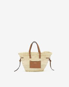 CADIX MINI RAFFIA AND LEATHER BASKET BAG | Isabel Marant