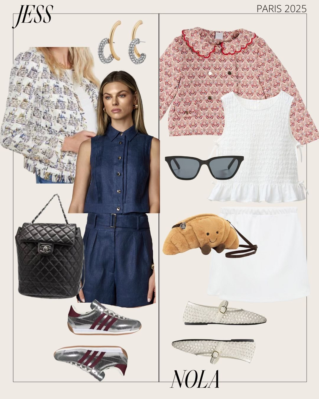 PARIS WITH MY GIRL 🇫🇷✨

Eleven days in Paris with my oldest daughter (12!) and my dear friend Jen was something out of a dream. The first half of our trip was full of memory-making moments like watching the Eiffel Tower sparkle at night, indulging in chocolate mousse as we strolled through pop-up artist markets, and customizing lip gloss and combs at Officing Universelle Buly (a must!). We explored the beauty of Galeries Lafayette—those ceilings!—and even visited the whimsical Jellycat Patisserie there.

Weekends were for flea market strolls, we took a croissant-making class, wandered through the magical Euphoria exhibit at the Grand Palais, and found the holy grail of French pharmacies and La Grande Epicerie butter to bring home.

We only made one formal dinner reservation at Ralph’s (totally worth it), but most nights we were too blissfully tired from walking all day—stumbling into brasseries and cafés with zero plans and full hearts. 💫

And somewhere in all that strolling, the fashion gods smiled on me—I found my beloved 90’s Chanel blazer hanging in a little shop window in the Marais. A forever piece that had been on my “dream list” for years, and now it’s mine. Paris, you just get me.

The second half? A whole new chapter—my mom, aunt, and sister arrived, but more on that Saturday. 💕 

Travel outfit, kids clothes, girl clothes, ballet flats, sneakers, quilted backpack, linen shorts, linen blouse, cardigan, baguette purse

#LTKOver40 #LTKKids #LTKTravel