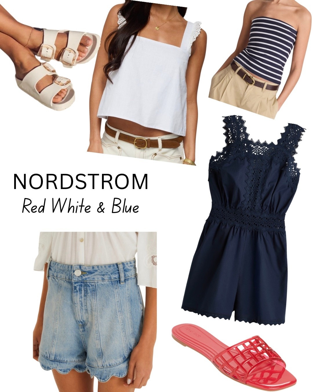 New at Nordstrom! Obsessed with these cute Farm Rio denim shorts & Navy H&M romper. Love all things Red White & Blue 🇺🇸 #fashion #blogger

#LTKgrwm #LTKootd #LTKSeasonal