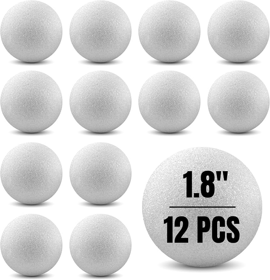 Hygloss Round Foam Balls for Crafts - 1.8-Inch White Craft Foam (XPS) for Arts Small Foam Balls f... | Amazon (US)