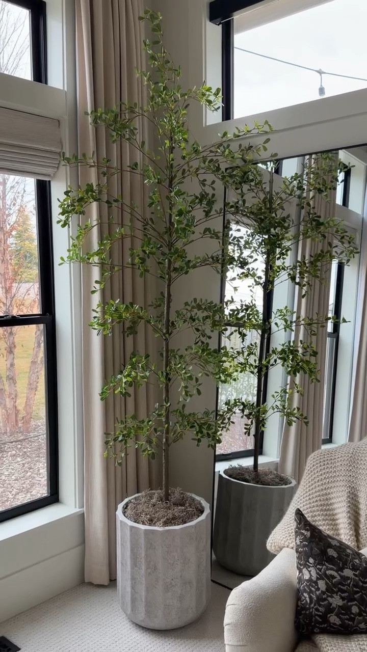 My newest faux shady lady from Amazon! I bought this one on a whim as it only had two reviews, and I’m obsessed! 7ft tall, a beautiful dark brown brown, and variation to the leaves. Warm, dimensional, and textured. 

#LTKHome