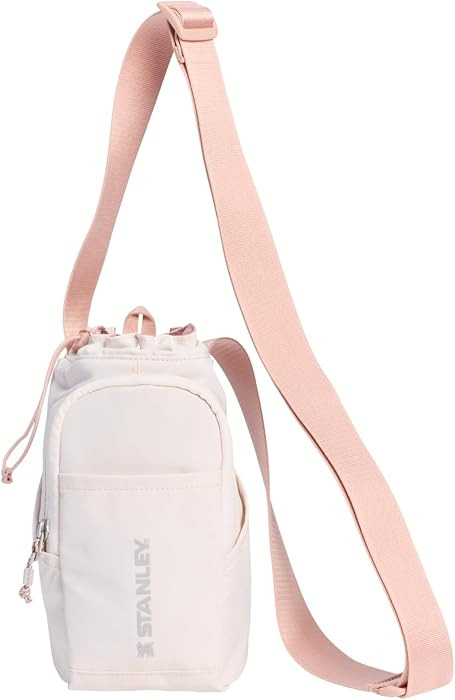 STANLEY Vitalize Carry-All Bag | Bottle Holder with Drawstring Cinch | Adjustable Shoulder Strap | Zippered Valuables Pocket | Durable Recycled Fabric | Rose Quartz | Amazon (US)