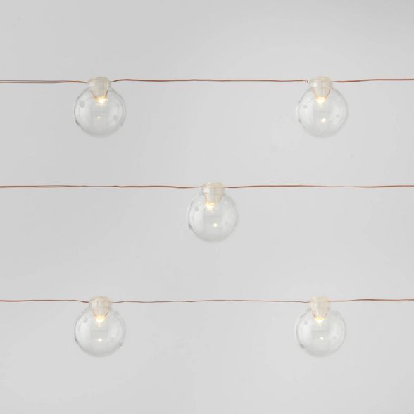 30ct Clear Globes Dewdrop LED String Lights Warm White with Copper Wire - Wondershop™ | Target