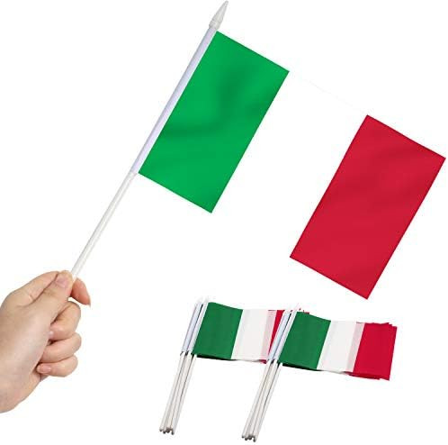 Anley Italy Mini Flag 12 Pack - Hand Held Small Miniature Italian Flags on Stick - Fade Resistant... | Amazon (US)