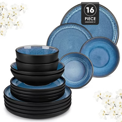 vancasso16 Piece Stoneware Dinnerware Set with Dinner Plates, Dessert Plates, Soup Plates and Bowls for 4 | Target