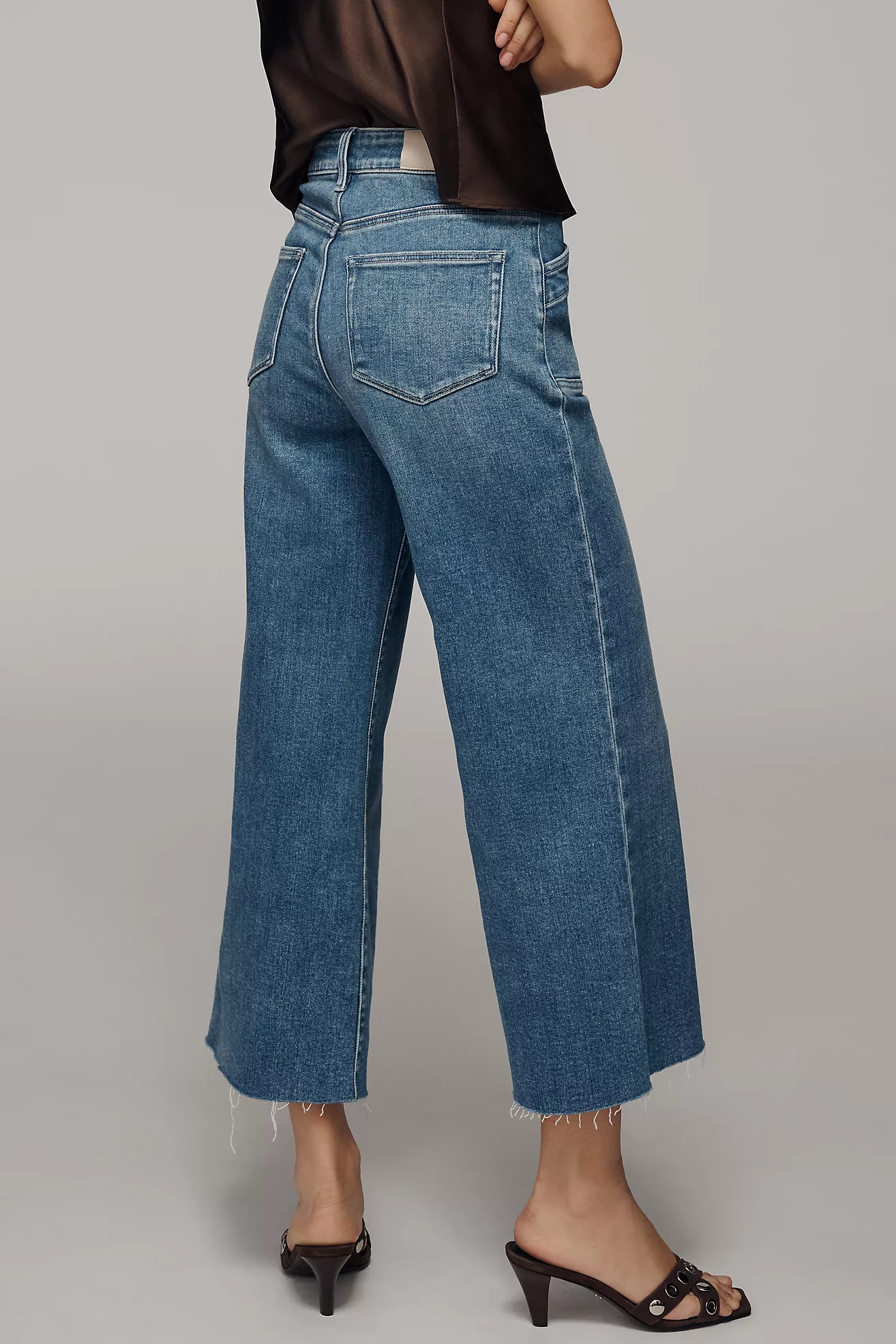 PAIGE Anessa Quincy Pocket High-Rise Crop Wide-Leg Jeans | Anthropologie (US)