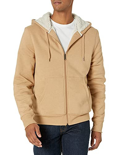 Amazon Essentials Hoodie For Men, Sherpa-Lined Full-Zip Fleece Sweatshirt, X-Large | Amazon (US)