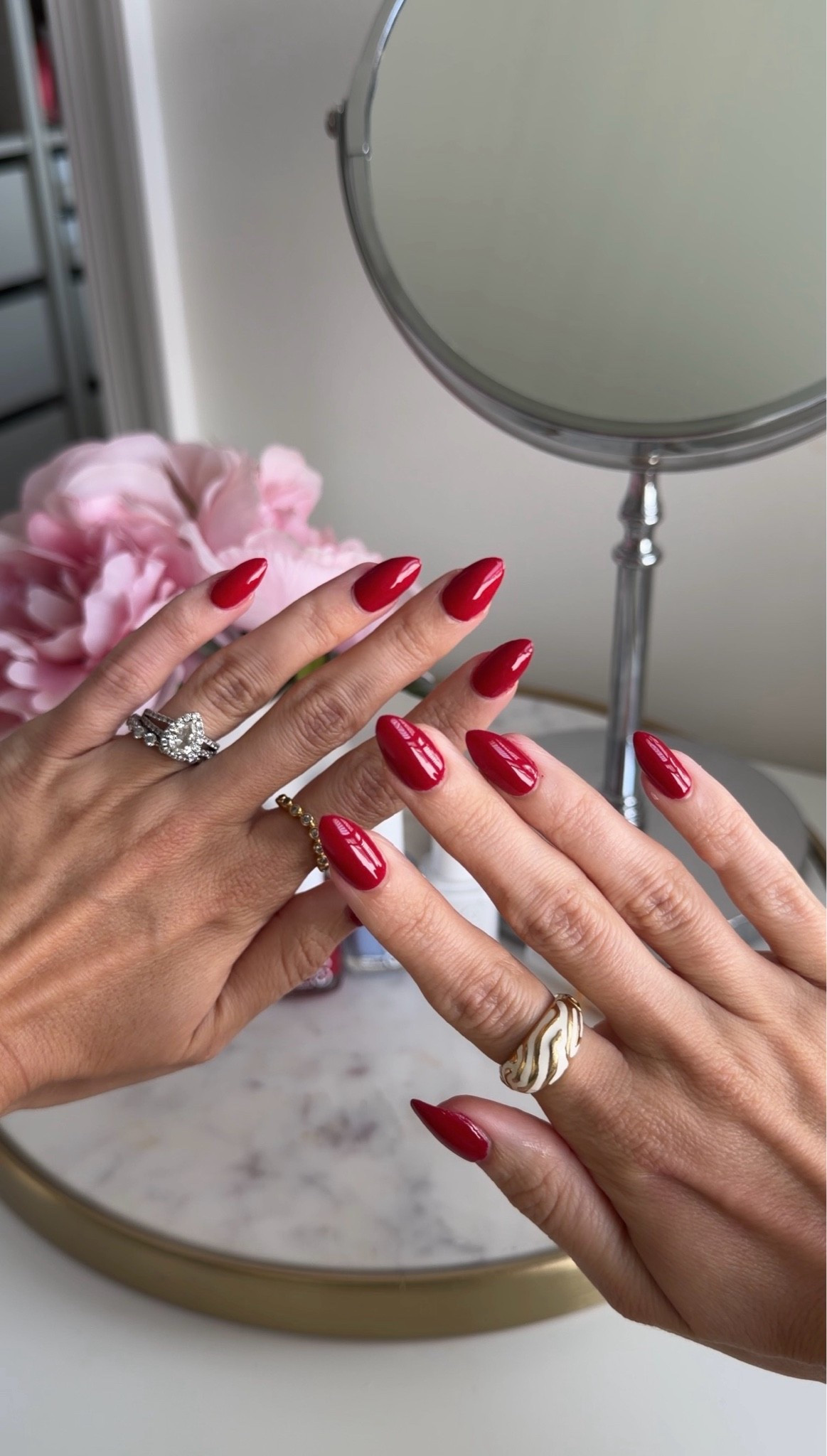 #ad Summer Nails loading…. 🍒🌊☁️ and it’s looking like a red nail summer over here! @essie always has my favorite polish shades! I thought for certain I was about to have a Bikini So Teeny moment, but I couldn’t take my eyes off of Forever Yummy 😍 #targetpartner #essiepartner @target @essie

#LTKBeauty #LTKselfcare #LTKgrwm
