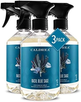 Caldrea Multi-surface Countertop Spray Cleaner, Made with Vegetable Protein Extract, Basil Blue S... | Amazon (US)