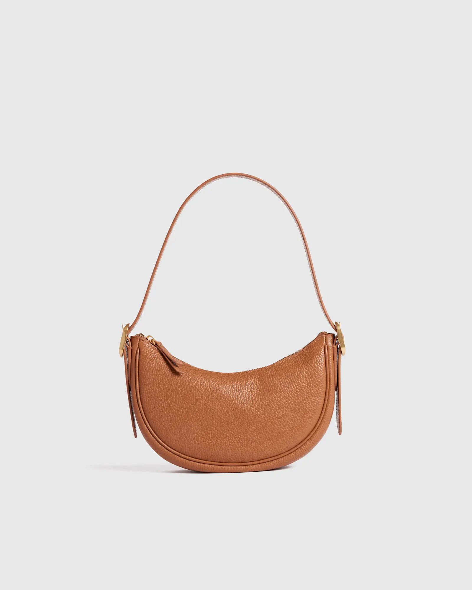 Italian Leather Mini Crescent Shoulder Bag | Quince