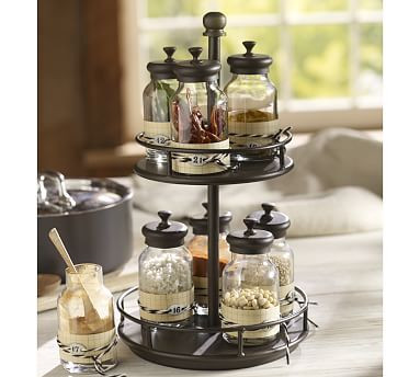 Vintage Blacksmith Rotary Tiered Iron Spice Rack | Pottery Barn (US)
