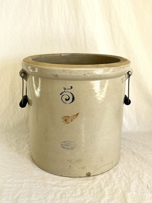 Vintage Five Gallon Stoneware Crock Red Wing With Handles | eBay US