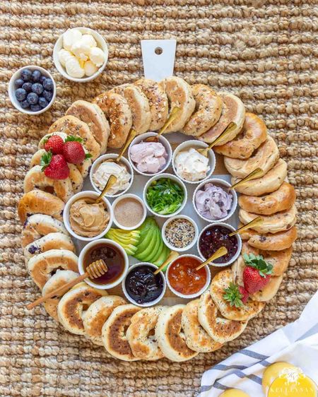 This bagel board is the perfect brunch solution for all those summer celebrations when you have guests…or not! party food sunday brunch grazing boar cheese board charcuterie board breakfast board graduation party 

#LTKfamily #LTKunder50 #LTKhome