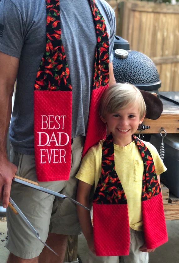 BBQ Grilling Towel-Scarf- Kitchen Towel- Best Dad Ever- Father’s Day Gift- Groomsman Gift | Etsy (US)