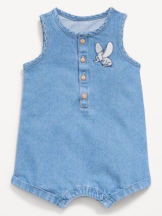 Disney© Dumbo Unisex Sleeveless Henley One-Piece Romper for Baby | Old Navy (US)