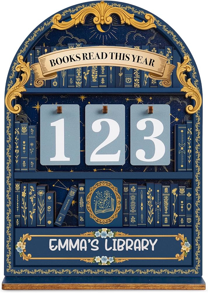 Books Read This Year Counter Valentines Day Gifts For Women Readers, Personalized Book Counter Tr... | Amazon (US)