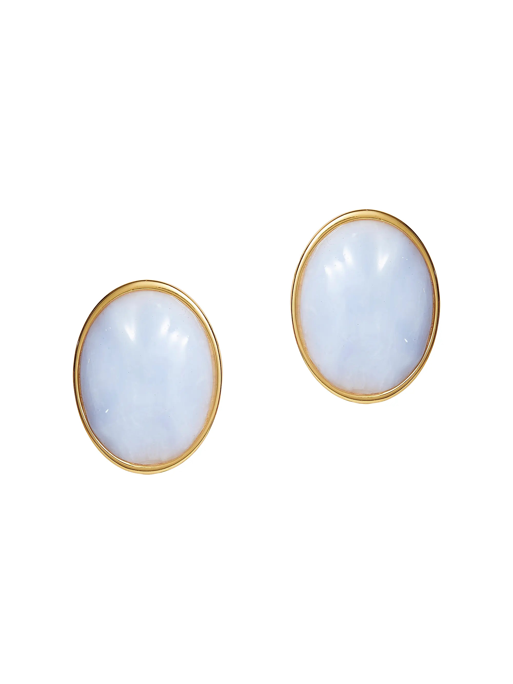 Reflection 14K-Gold-Plated & Resin Button Earrings | Saks Fifth Avenue