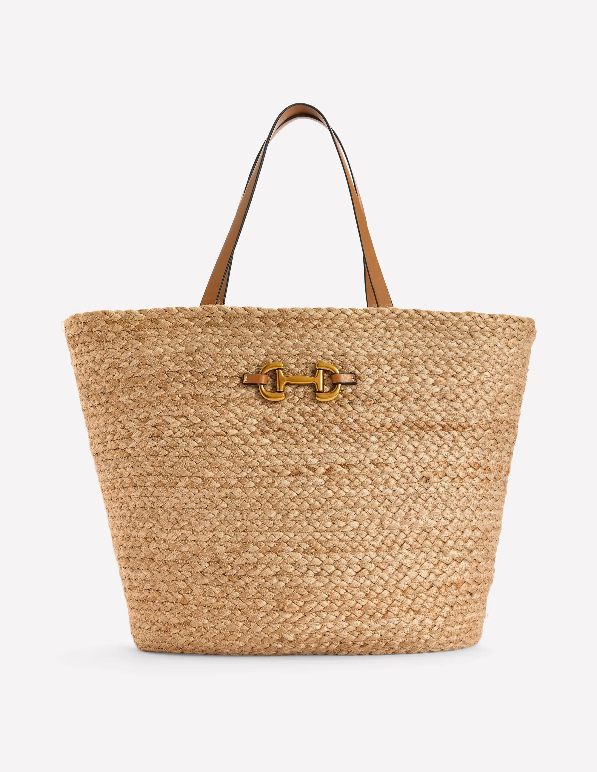 Woven Snaffle Tote-Neutral | Boden (US)