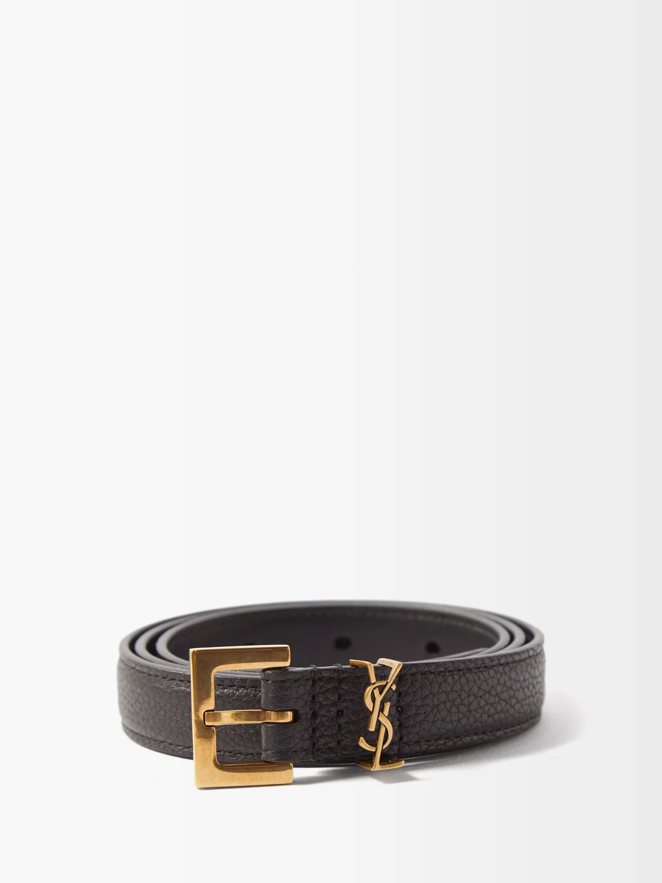 YSL-loop grained-leather belt | Matches (UK)